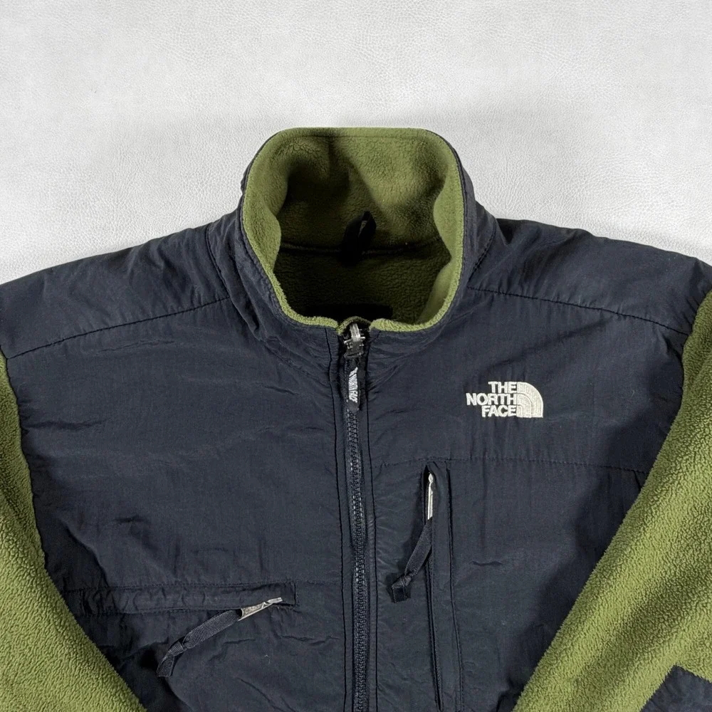 Vintage The North Face Denali Fleece Jacket Mens Medium Olive Green Full Zip